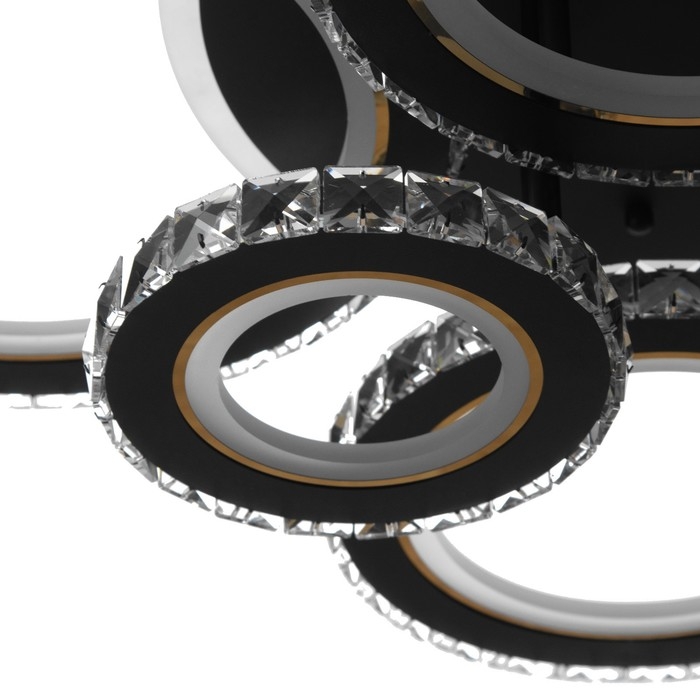 Люстра с ПДУ "Ива" 6хLED 2400Вт 3000-6000К RGB черный 75х52х14см