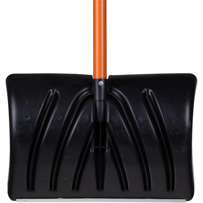 Лопата д/уб снега РусТрейд Пума пласт/ковш ал/черен 47,5х35х145см доп ручк