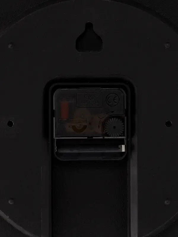 Часы настенные интерьерные, бесшумные, плавный ход, d=32 см, внутренний d=23.7 см, чёрные