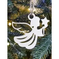 Ёлочные игрушки деревянные в коробке, набор 15 шт.