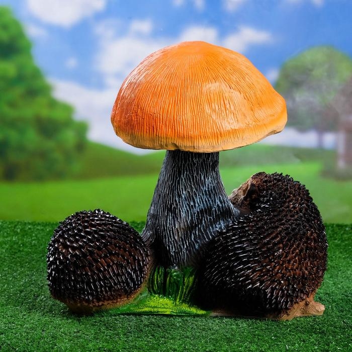 Садовая фигура  Садовая фигура "Гриб подосиновик с ежами" 27х37х37см