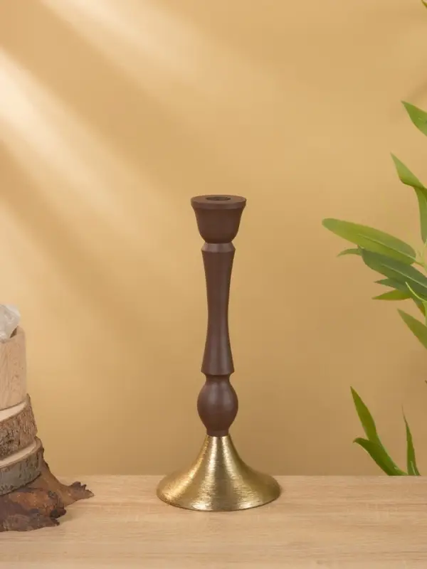 Подсвечник на 1 свечу "Шоколад" 10,5х10,5х25 см