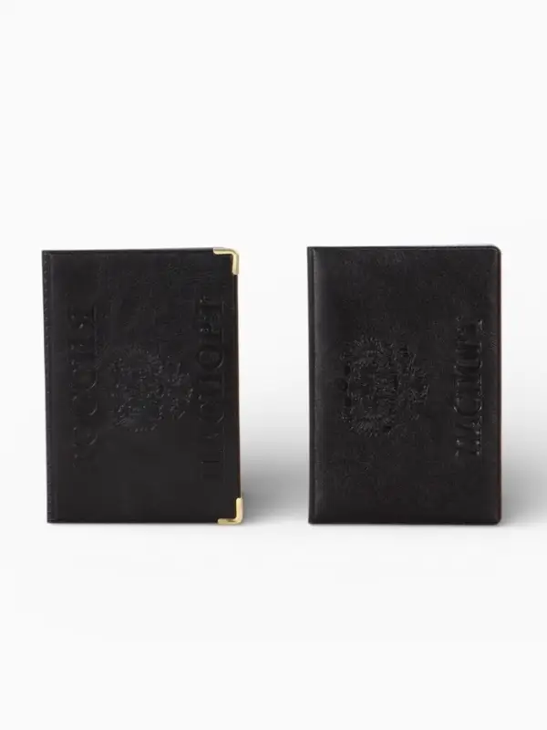 Обложка для паспорта, пвх, 9.5&times;0.5&times;13.5 см, чёрный, МИКС