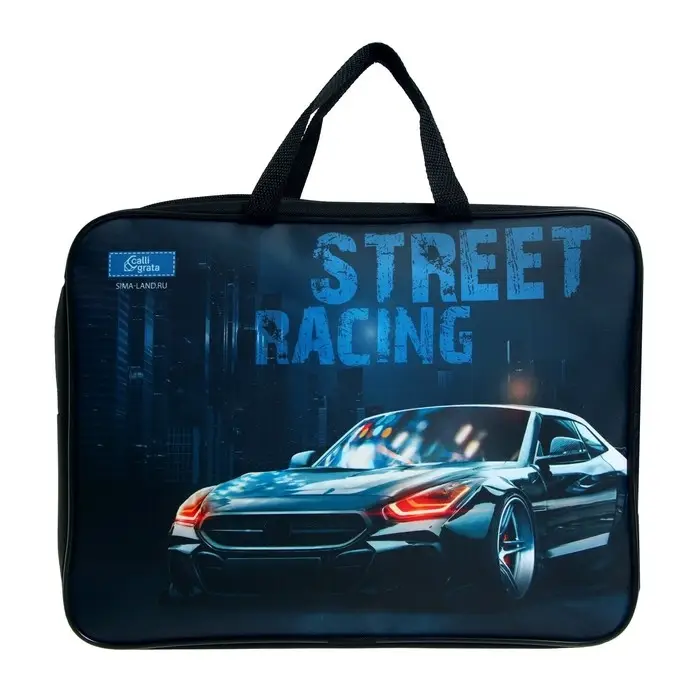 Папка с ручками текстиль А4 Calligrata 350 х 270 х 70 мм "Тачка"