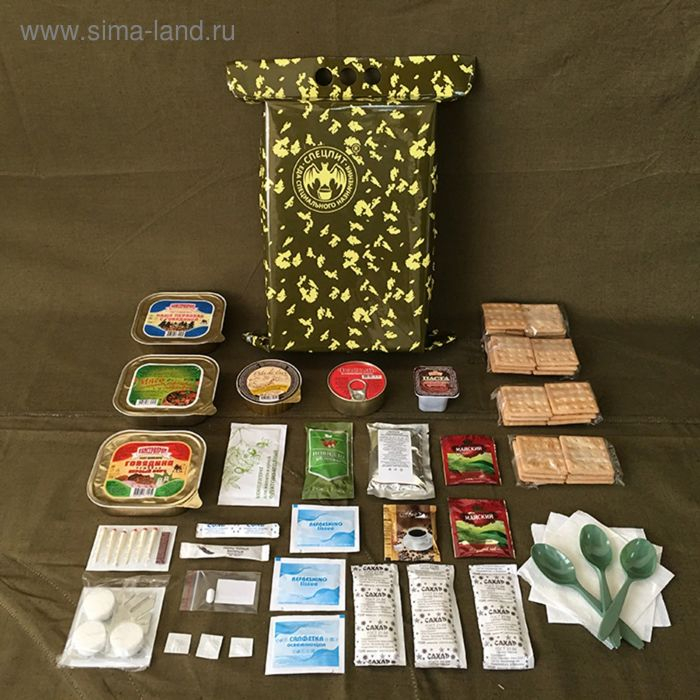 Сухой паек «СпецПит» Повседневный МВД (ИРП-Пс), на 1 сутки, 1,8 кг Сухой паек «СпецПит» Повседневный МВД (ИРП-Пс), на 1 сутки, 1,8 кг