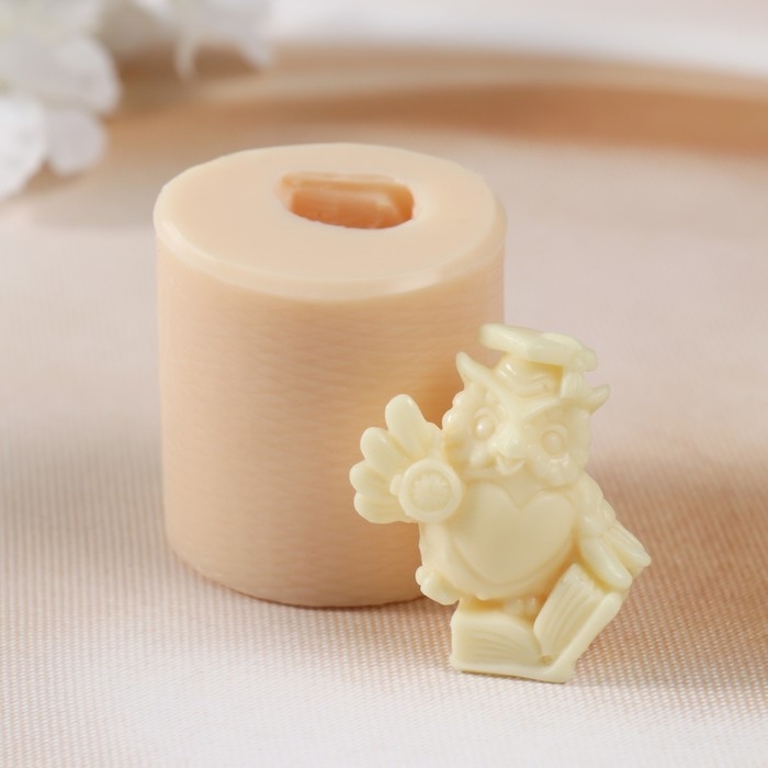 Молд силиконовый Молд силиконовый "Ученая сова №4" 4х4,2х4,2 см