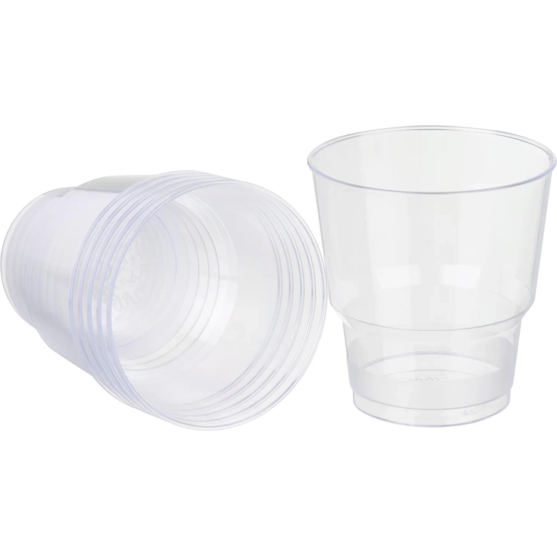 Стакан одноразовый 200мл Кристалл прозр. КОМУС 25шт/уп