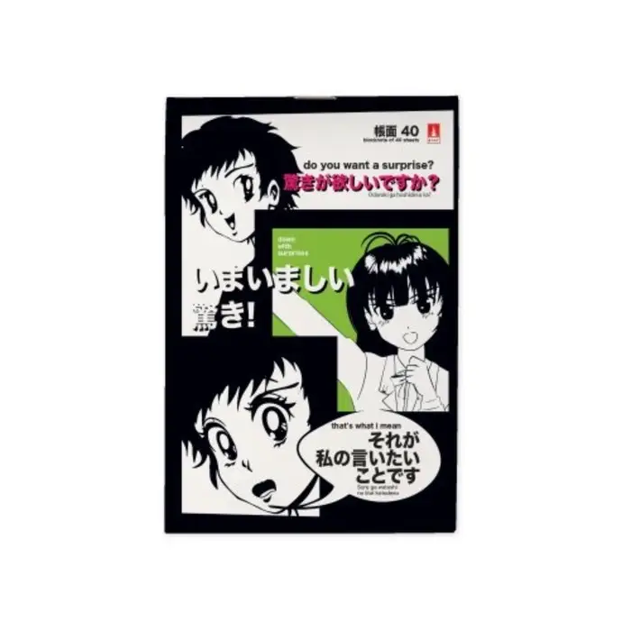 Блокнот А6, 40 листов в клетку на скрепке, Manga Anime, обложка картон, блок 55 г/м&sup2;, МИКС
