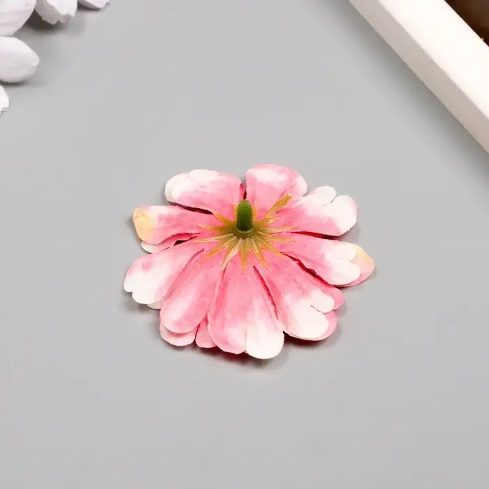 Бутон на ножке для декорирования Бутон на ножке для декорирования "Многослойная ромашка розовая" 6х6 см