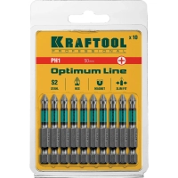 Бита KRAFTOOL Optimum Line PH1, 50 мм, тип E, 10 шт/уп (26122-1-50-10)
