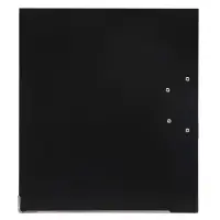 Папка-регистратор А4, 75 мм, ПВХ, тиснение &laquo;лён&raquo;, металлическая окантовка, карман на корешок, собранная, черная, микс