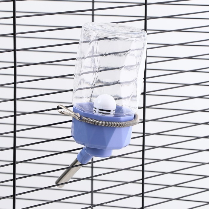 Поилка для грызунов, 250 мл, крепление-пружинка, синяя Поилка для грызунов, 250 мл, крепление-пружинка, синяя