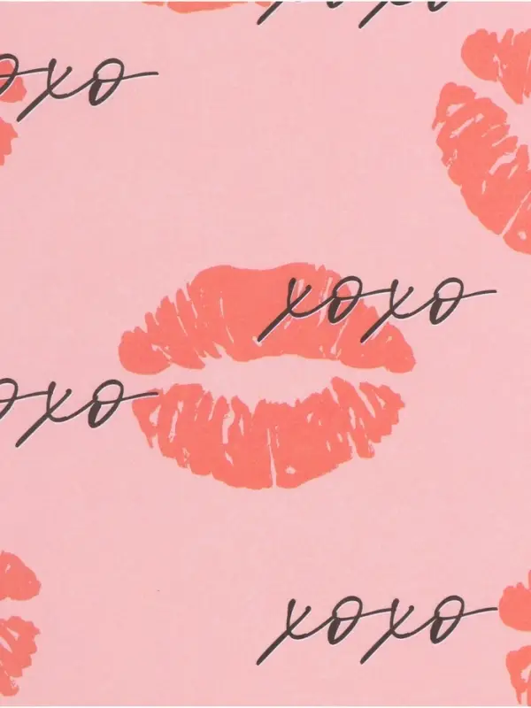 Бумага упаковочная крафт &laquo;Поцелуи&raquo;, 70&times;100 см