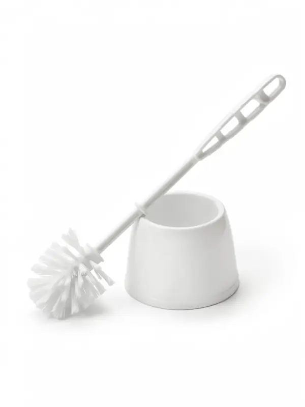 Ёршик для унитаза &laquo;Блеск. Эконом&raquo;, 12.5&times;12.5&times;37.5 см, с подставкой, белый