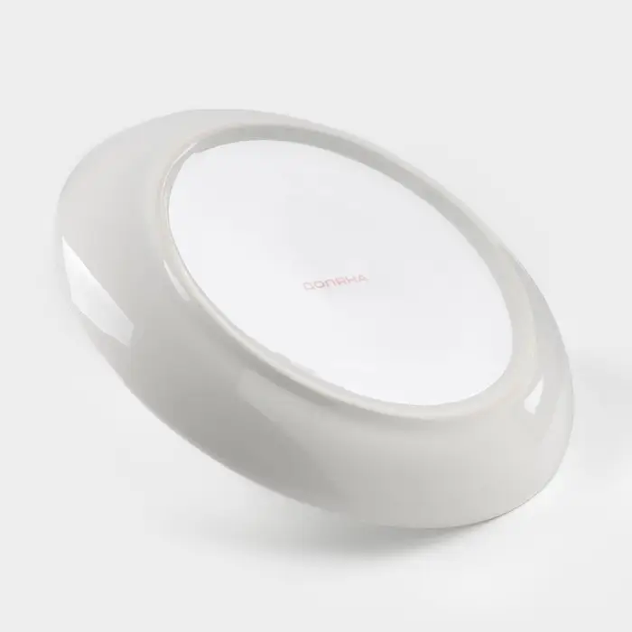 Блюдо &laquo;Зайка в золотом&raquo;, d=20.5 см, доломит, белое