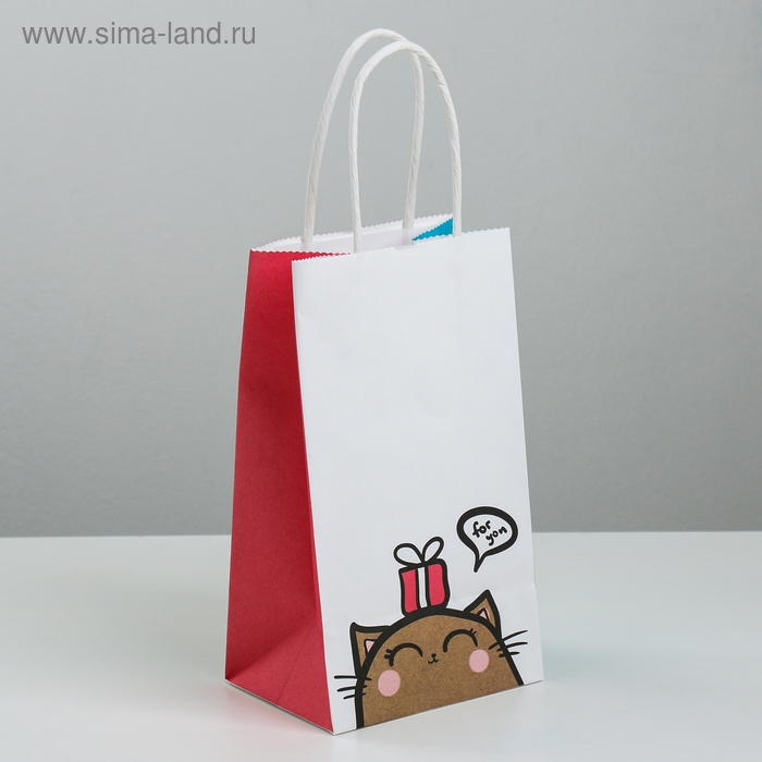 Пакет подарочный крафт, упаковка, «For you», 12 х 21 х 9 см Пакет подарочный крафт, упаковка, «For you», 12 х 21 х 9 см