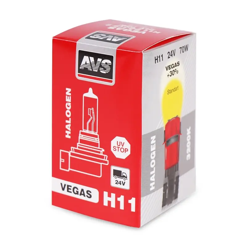 Галогенная лампа AVS Vegas H11.24V.70W.1шт.
