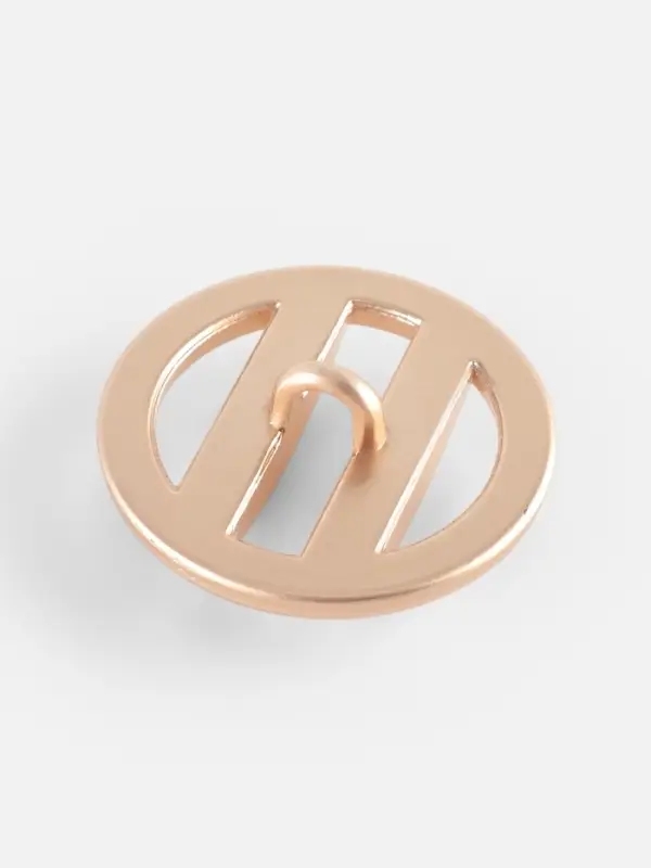 Пуговица металлическая на ножке, декоративная, d=28 мм, матовая, цвет золотой