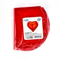 Шар воздушный фольгированный 9" Сердце, красный, для палочки