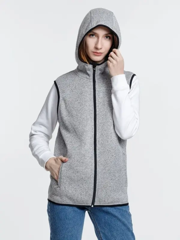Жилет с капюшоном унисекс Gotland, серый, размер S Жилет с капюшоном унисекс Gotland, серый, размер S