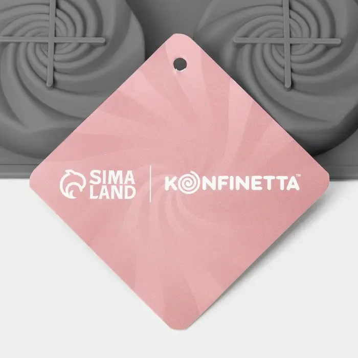 Форма для выпечки и муссовых десертов KONFINETTA &laquo;Шарм&raquo;, силикон, 29.5&times;17.2 см, 12 ячеек (5&times;2.2 см), серая