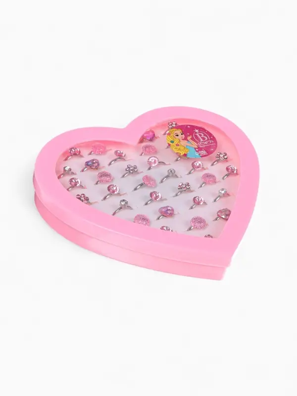 Кольцо &laquo;Выбражулька. Романтика&raquo;, белый, розовое в серебре, безразмерное