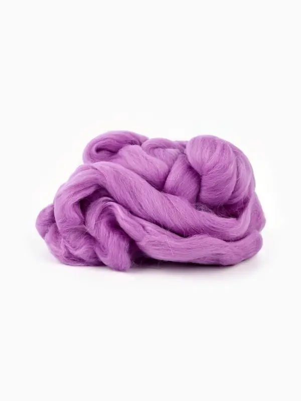 Шерсть для валяния 100 г, цвет орхидея