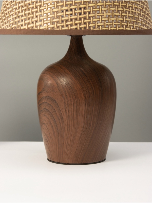 Настольная лампа Настольная лампа "ЭКО" 1х40Вт Е27 темное дерево 25х25х39,5см