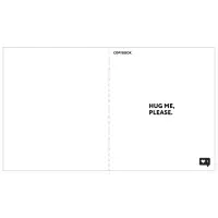 Тетрадь 48 листов в клетку, Calligrata Black and white, серые листы, МИКС
