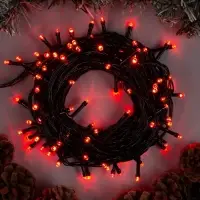 Гирлянда &laquo;Нить&raquo; 10 м, IP20, тёмная нить, 100 LED, 8 режимов, 220 В, свечение красное