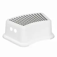 Табурет-подставка детская, для ног, антискользящая., белая, серая