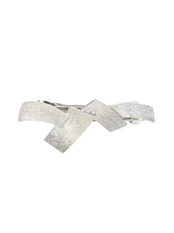 Заколка - автомат для волос &laquo;Либерти&raquo;, пересечения, 7 см, серебро