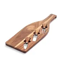 Набор для подачи сыра Magistro Bottle, 3 ножа, 48&times;17&times;1.5 см, акация