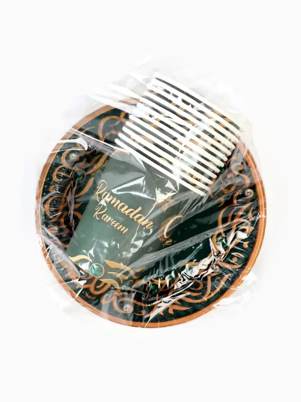 МП Набор бумжаной посуды «Ramadan Kareem», зелёный, 12 персон МП Набор бумжаной посуды «Ramadan Kareem», зелёный, 12 персон