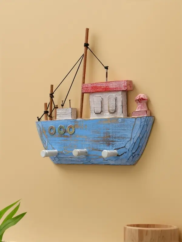 Вешалка Вешалка "Корабль" дерево 30х5х25 см