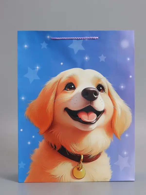 Пакет подарочный "Дружок-компаньон" 33 х 42,5 х 10 см