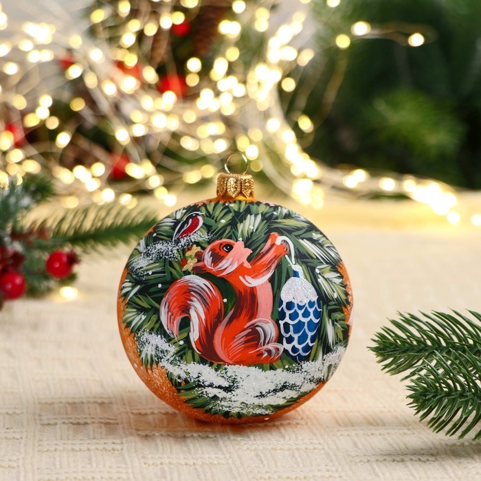 Ёлочный шар d-10 см Ёлочный шар d-10 см "Затейница"