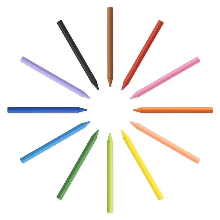 Цветные мелки 12 цветов BIC Kids Plastidecor, детские, пластиковые, ударопрочные