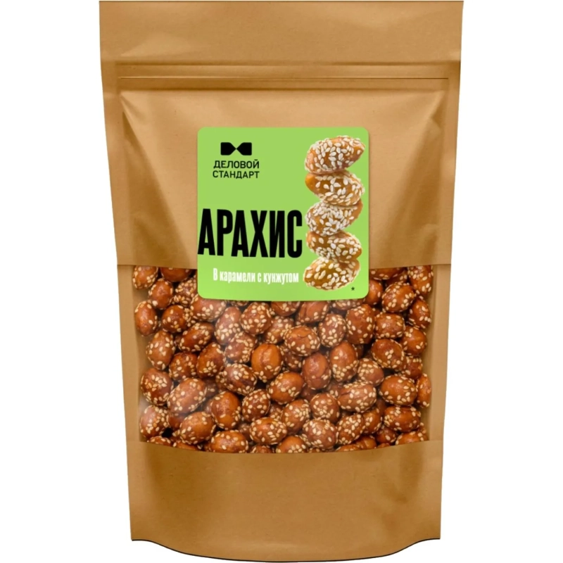 Арахис Деловой Стандарт в карамели с кунжутом 200г