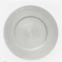 Тарелка подстановочная Wilson&Young Silvery, d=33 см, стекло, серебристая
