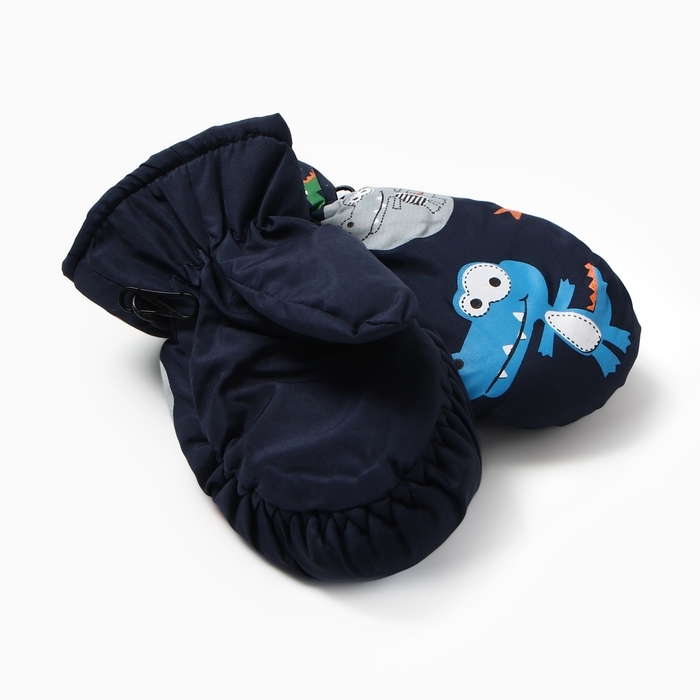 Варежки зимние детские MINAKU, цв. тёмно-синий, 18см