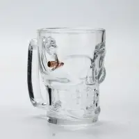 Кружка для пива "Череп" с пулей,  350 мл