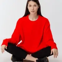 Джемпер оверсайз унисекс Stated в сумке, красный, размер S/M