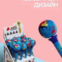 Ручка - прикол шариковая спиннер, &laquo;Глобус&raquo;, МИКС