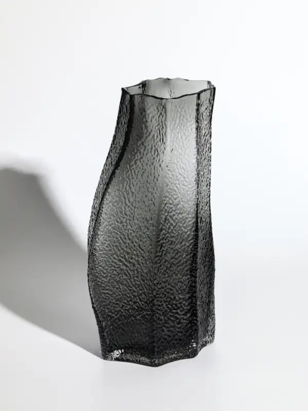 Ваза стекло настольная  Ваза стекло настольная "Дженис" 30х15х9,5 см, серый