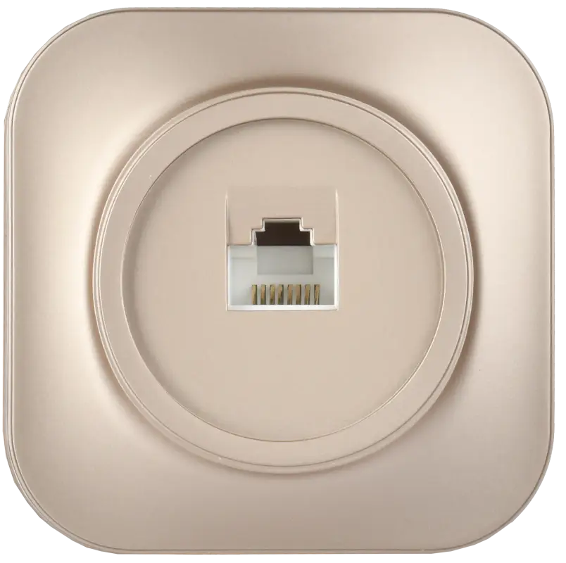 GLORY Розетка для открытой установки компьютерная RJ45 кат.5E РК10-ХШм шампань матовый IEK