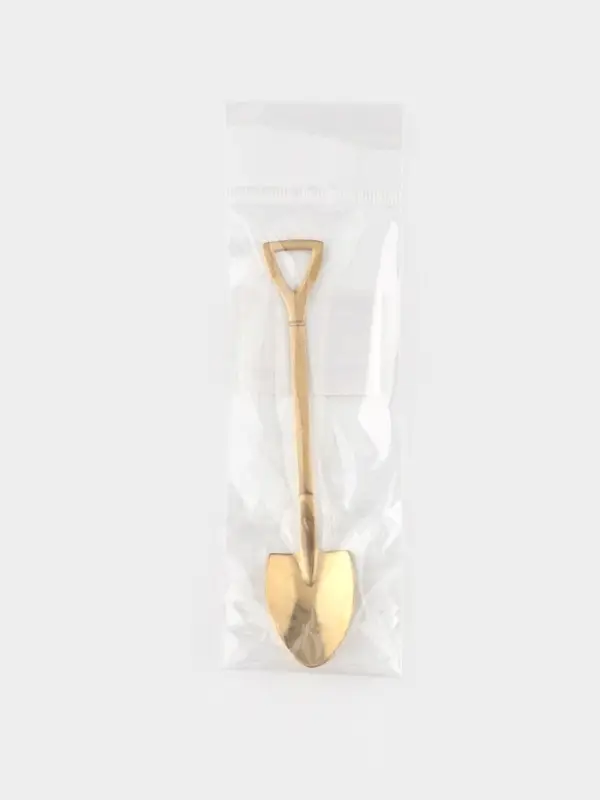 Ложка десертная из нержавеющей стали Magistro &laquo;Лопата&raquo;, длина 12 см, цвет золотой