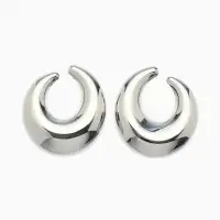 Серьги металл &laquo;Кольца&raquo;, полумесяц, цвет серебро
