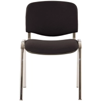 Стул 0MX_UA_EChair Rio(ИЗО/ISO) хром, ткань черная С-11, поперечина 18