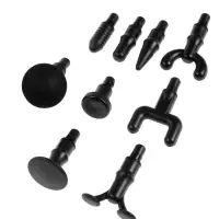 Массажёр для тела LEM-11, перкуссионный, 9 насадок, 9 режимов, чёрный